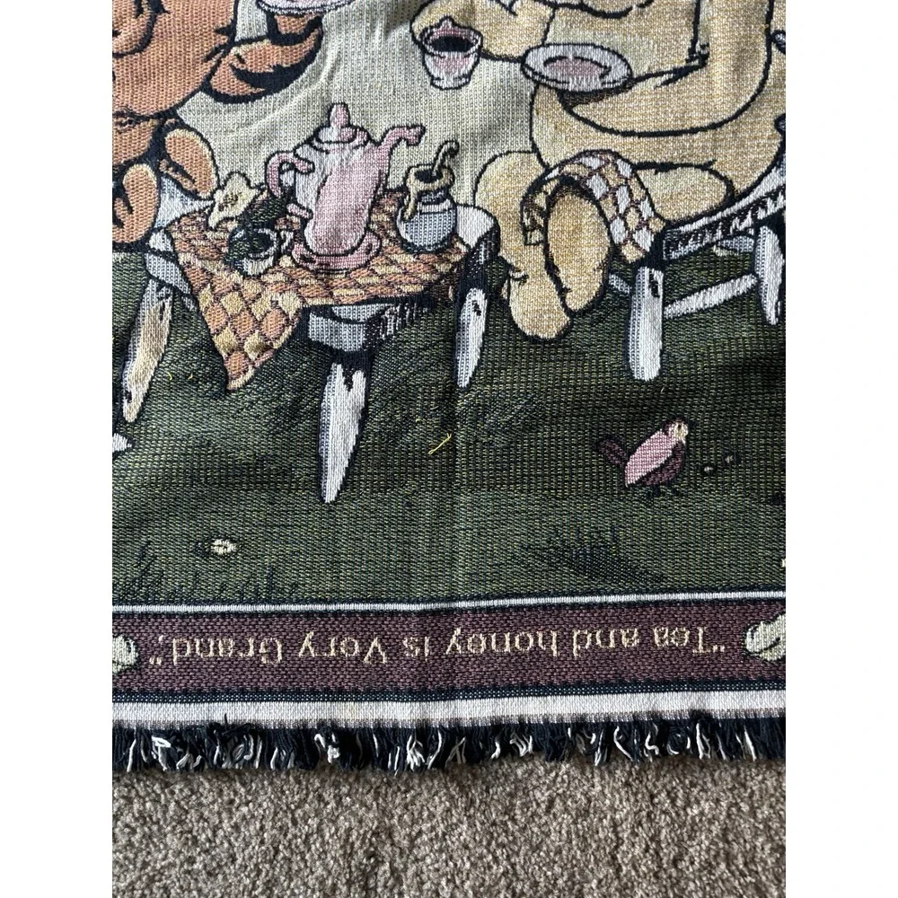 Vintage 90s Classic Pooh Goodwin Weavers Tapestry Throw Blanket Nursery  Baby - Picture 5 of 6